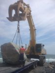 2013 Construction of Kirra Groyne project, Coolangatta. Involved carting thousands of tons of rocks ranging from 5-20 ton in size and placing them in ocean to create the Groyne. Job completed on time and within budget